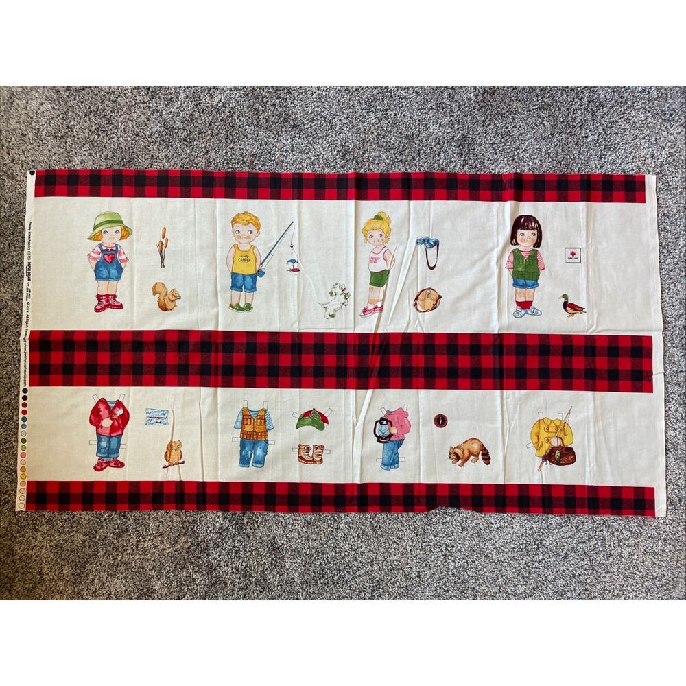 Penny Rose Fabric Panel Paper Dolls On The Road 2016 44x23 Panel